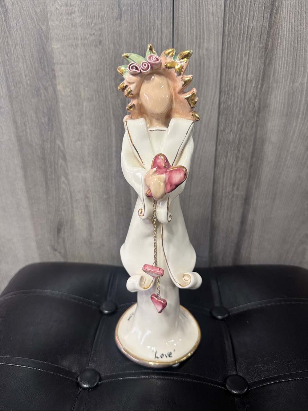 Blue Sky Clayworks Love Hearts Angel 9/11/2001 Candle Holder Heather Goldminc